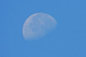 Luna en el cielo diurno